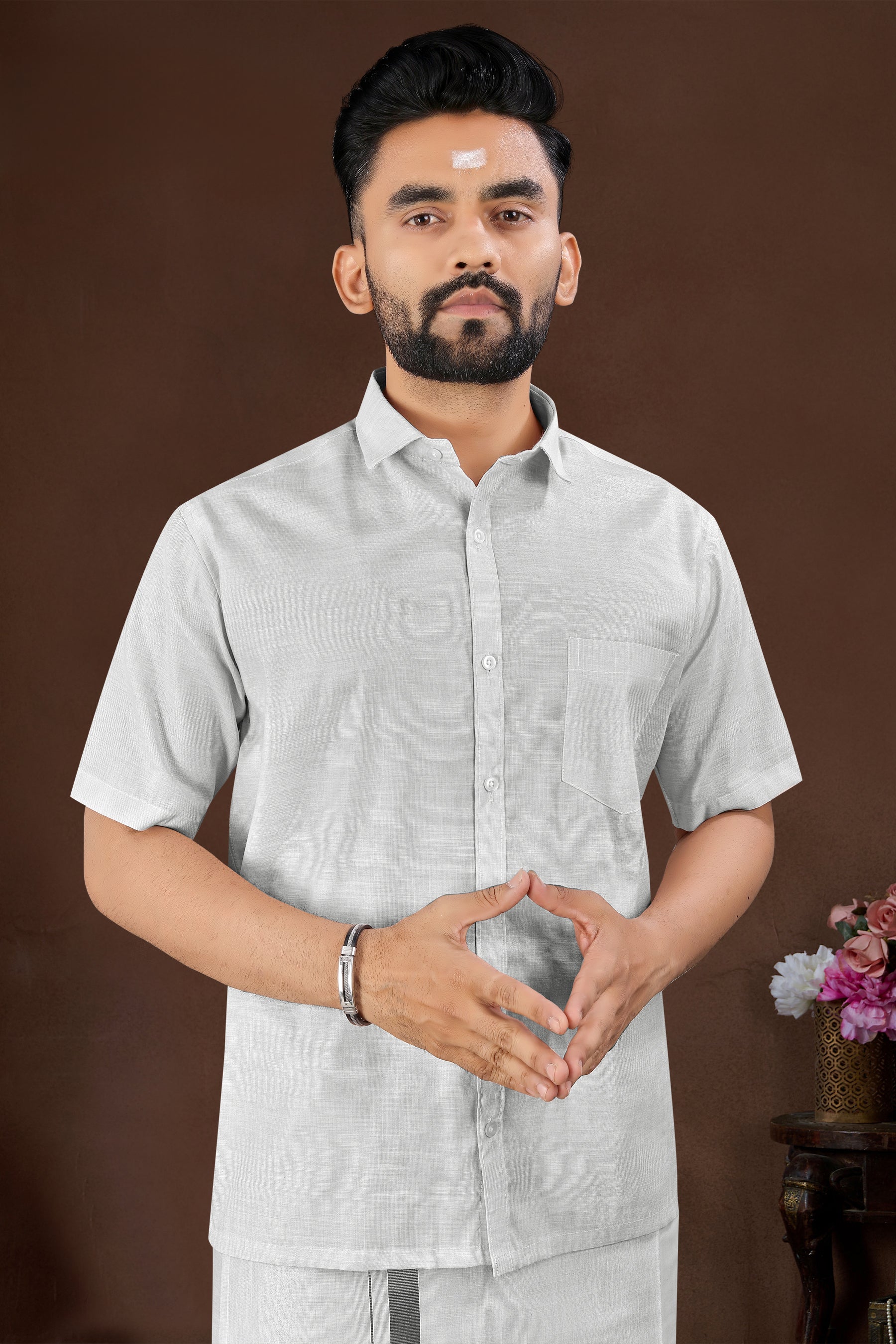 Mens Silk Dhoti Set - Roop Darshan