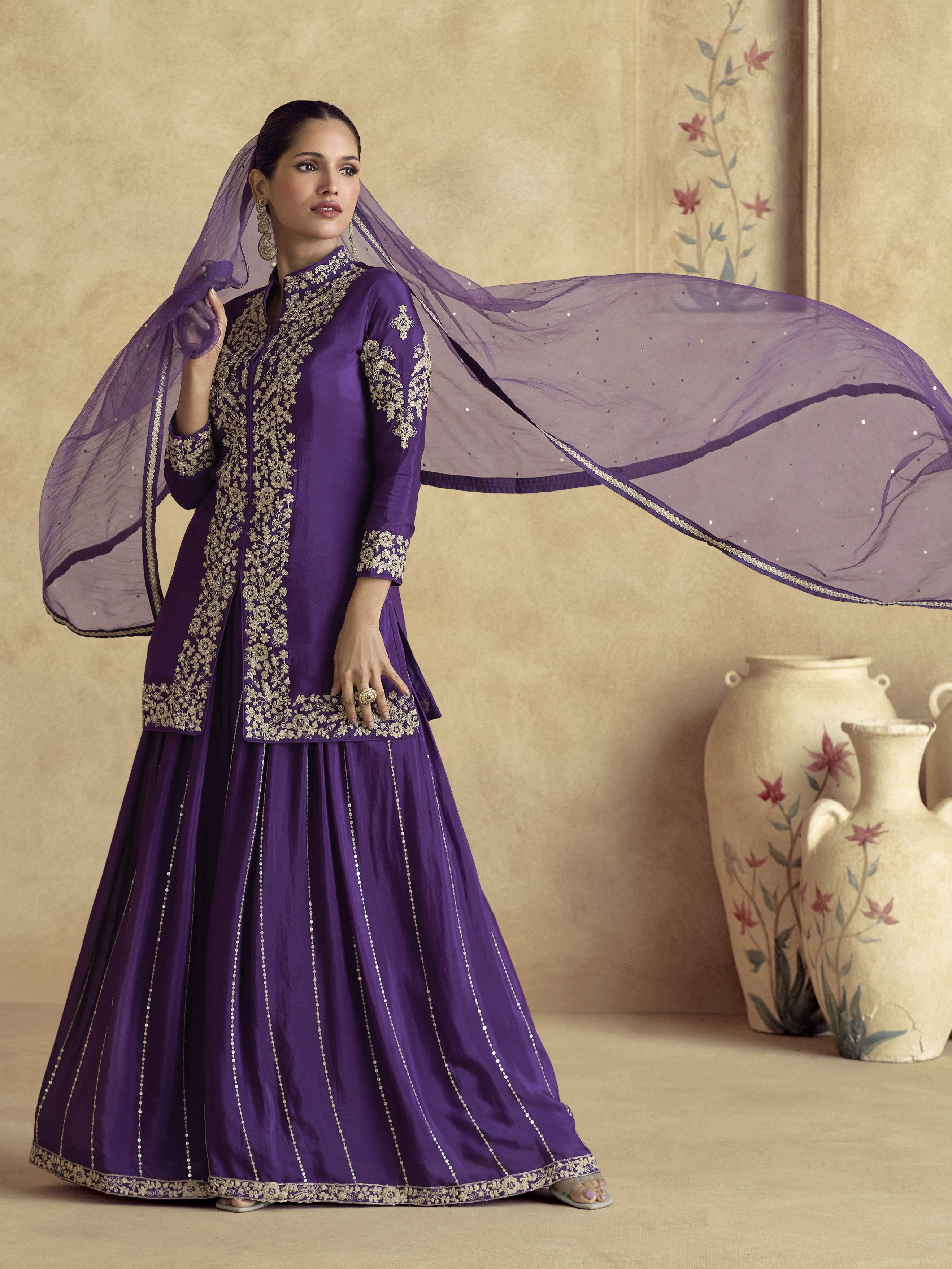 Sitara Palazzo Suit - Roop Darshan