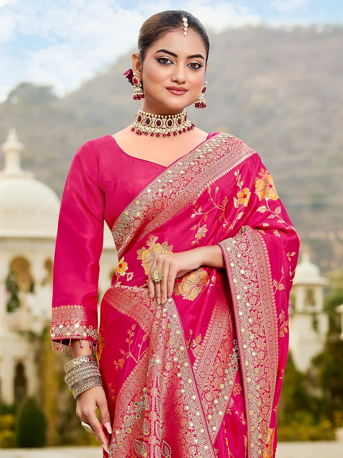 Vrinda Banarasi Choli Saree