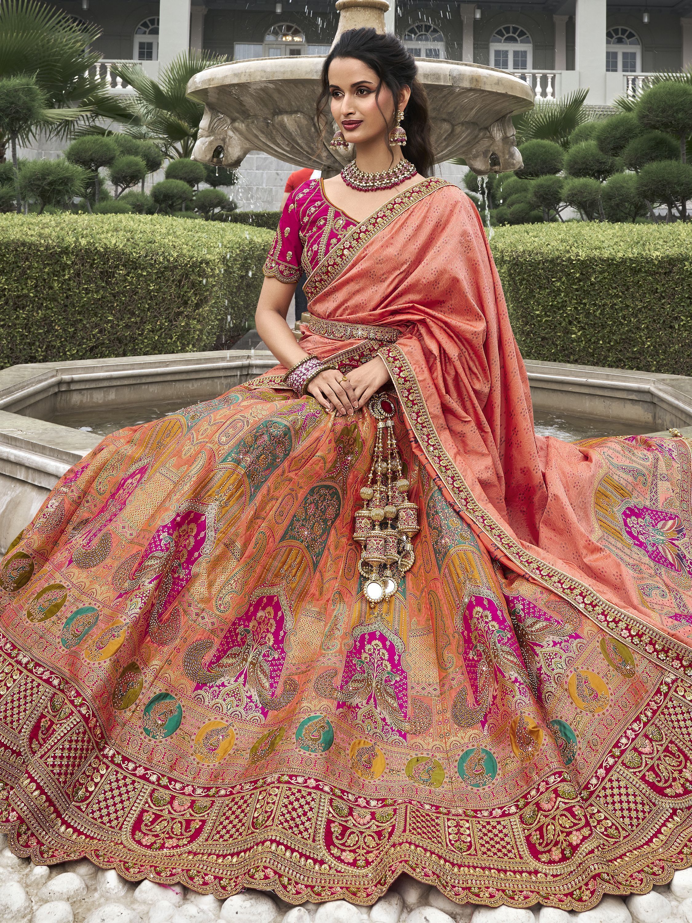 Padmini Unstitched Lehenga Choli - Roop Darshan