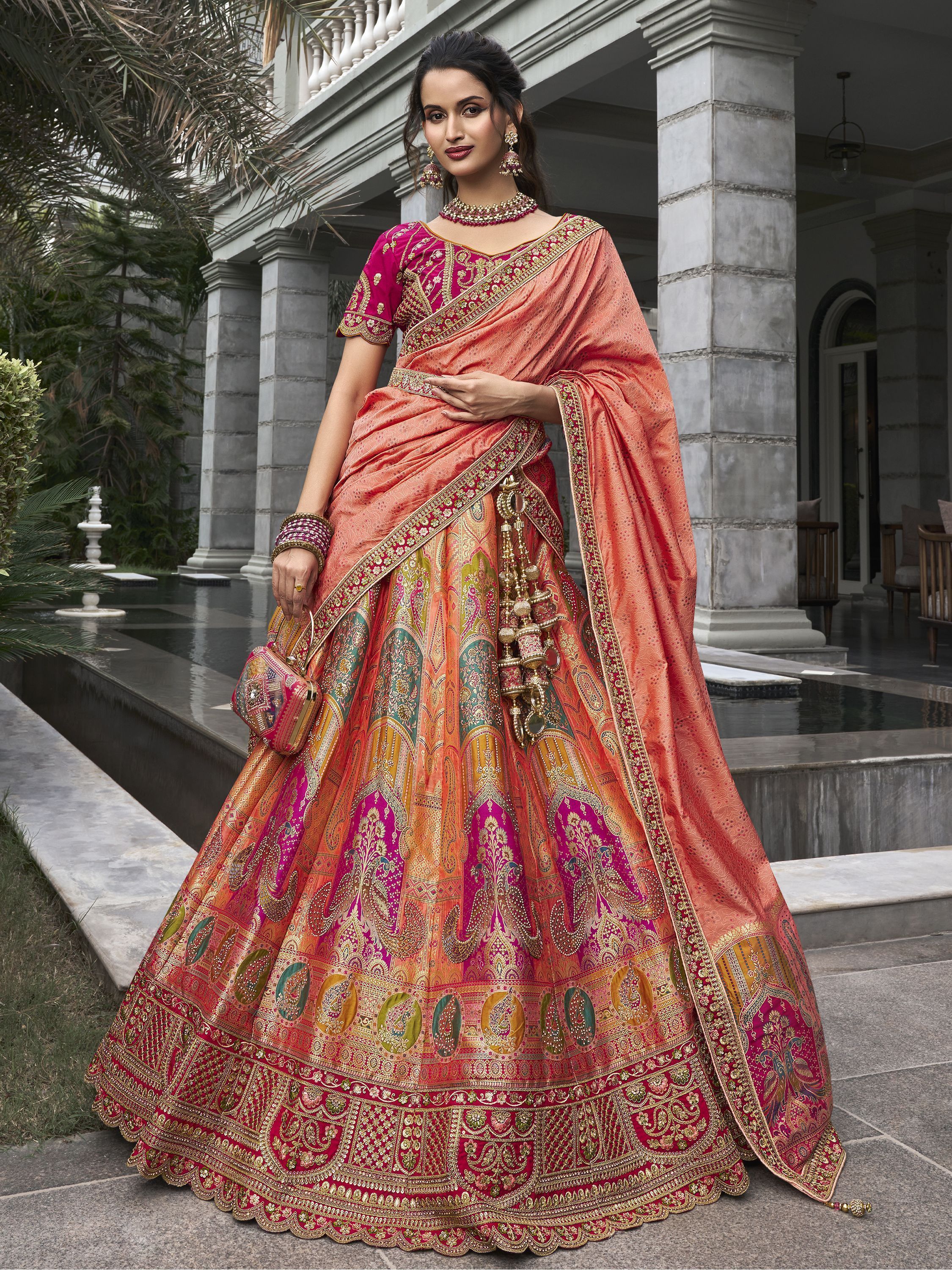 Padmini Unstitched Lehenga Choli - Roop Darshan