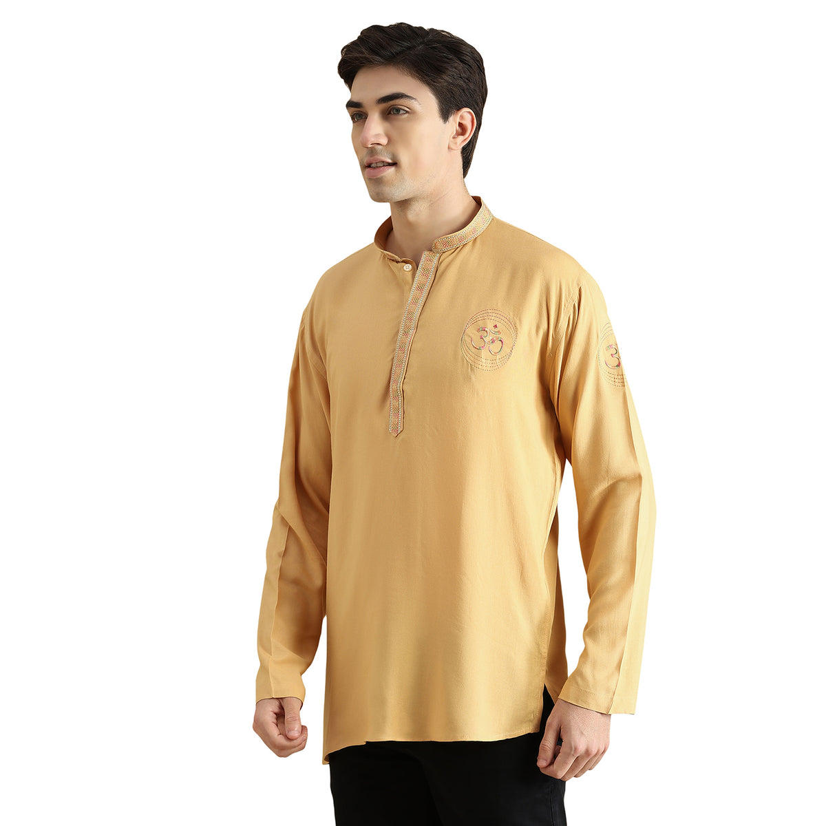 Om Silk Short Kurta