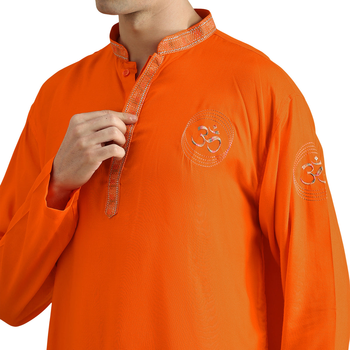 Om Silk Short Kurta