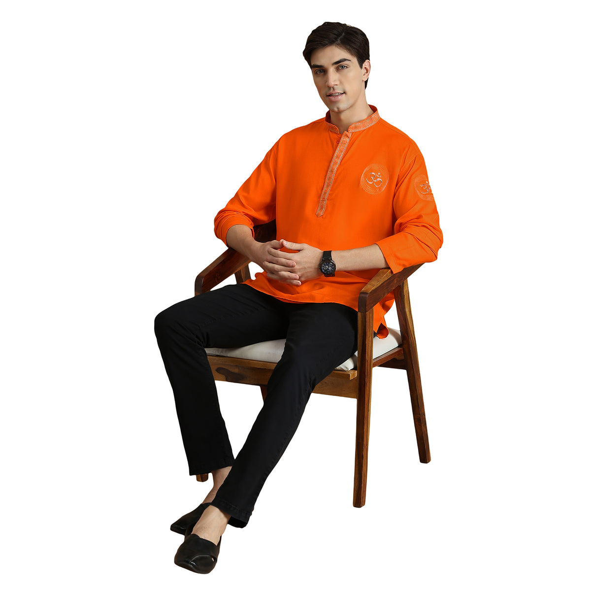 Om Silk Short Kurta