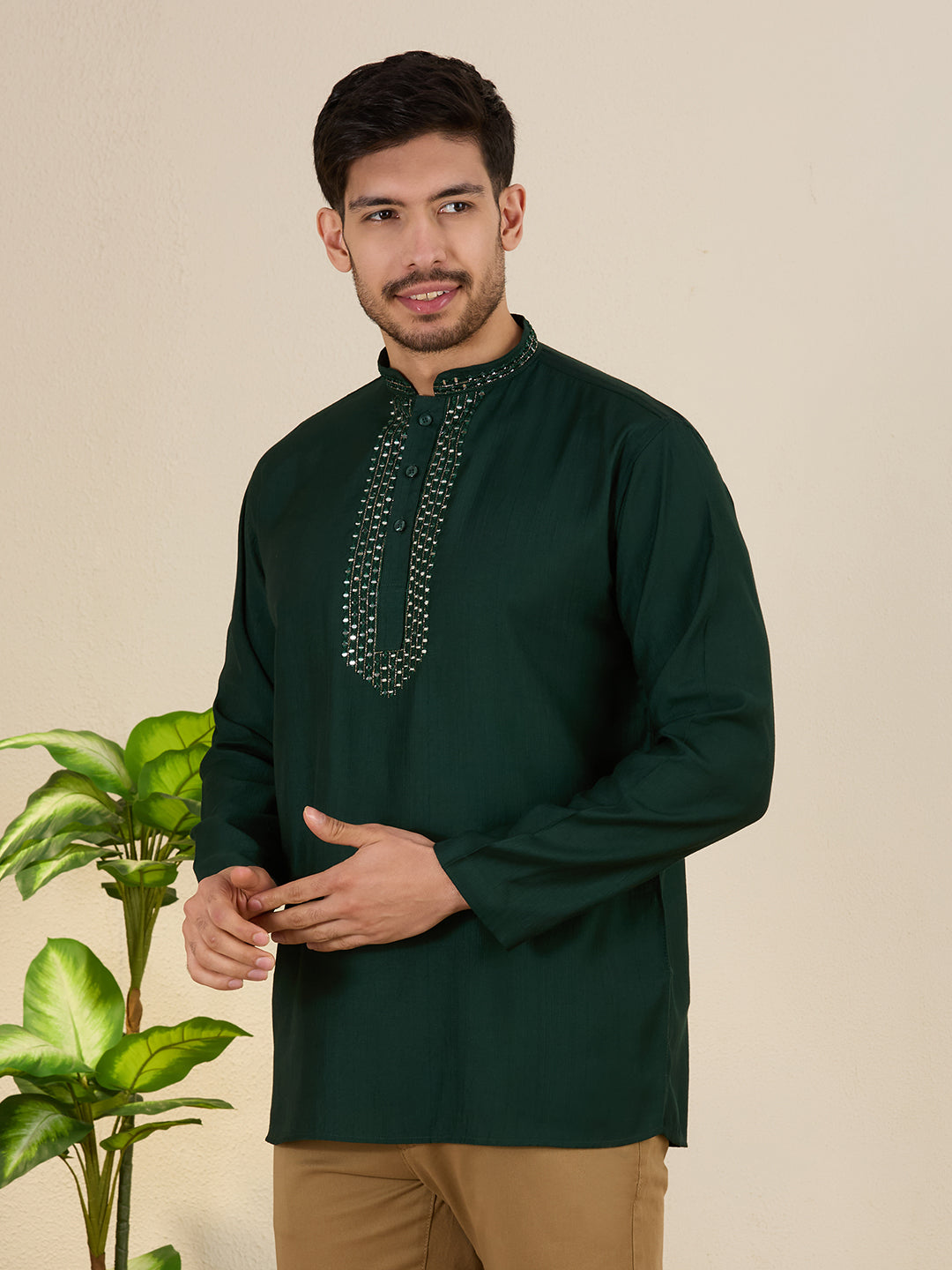 Mens Mirror Work Kurta