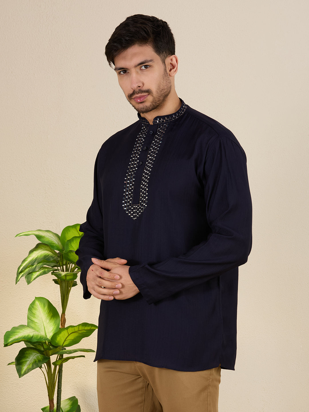 Mens Mirror Work Kurta