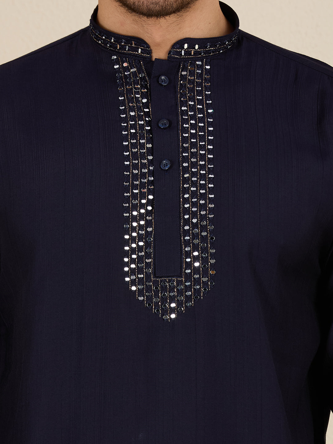 Mens Mirror Work Kurta