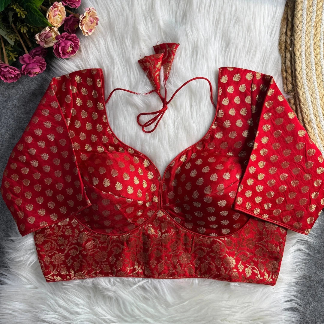 Silk Zari Work Blouse - Roop Darshan