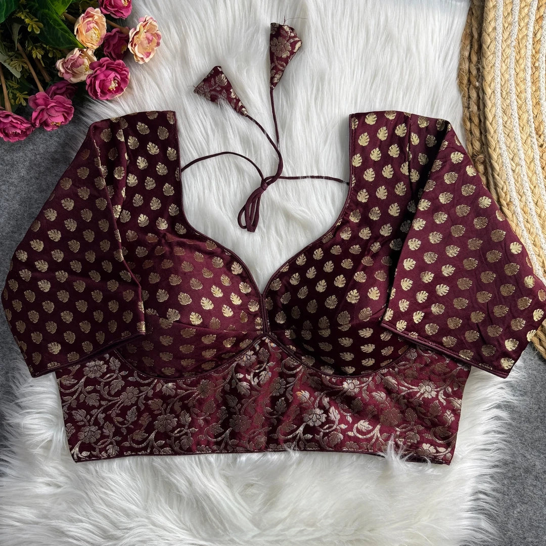 Silk Zari Work Blouse - Roop Darshan