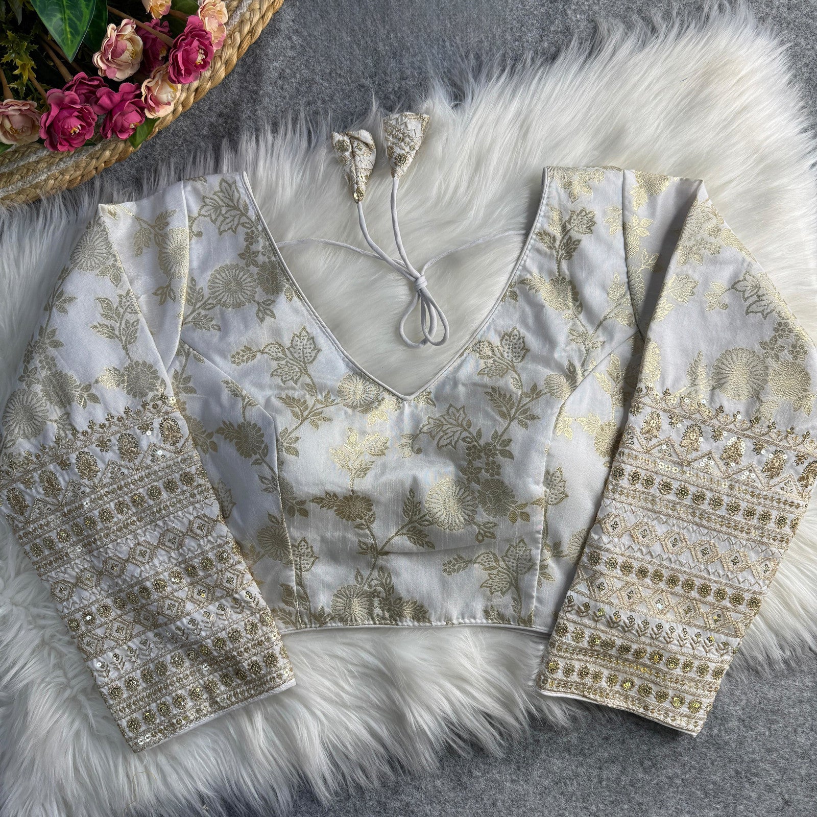 Silk Embroidered Work Blouse