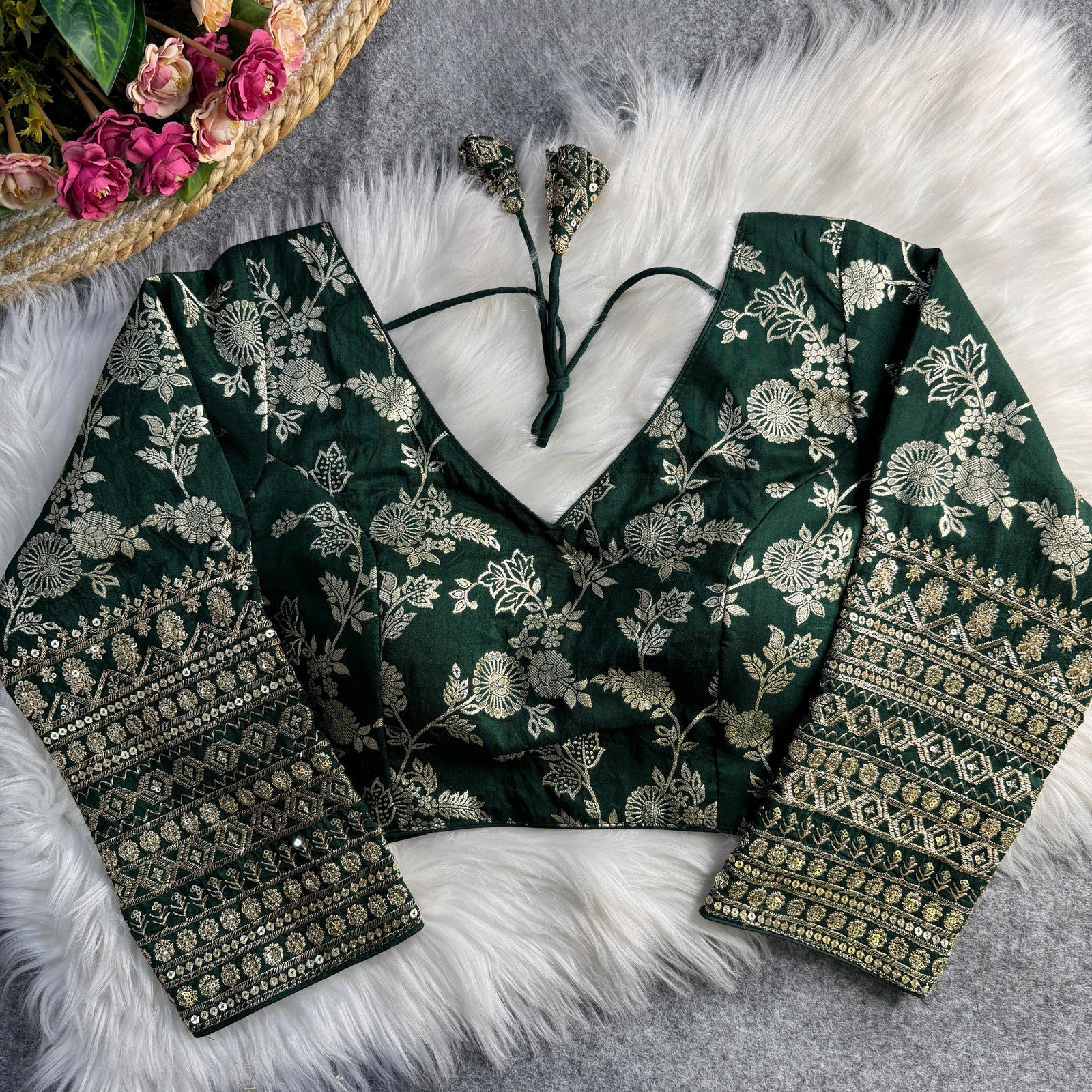 Silk Embroidered Work Blouse