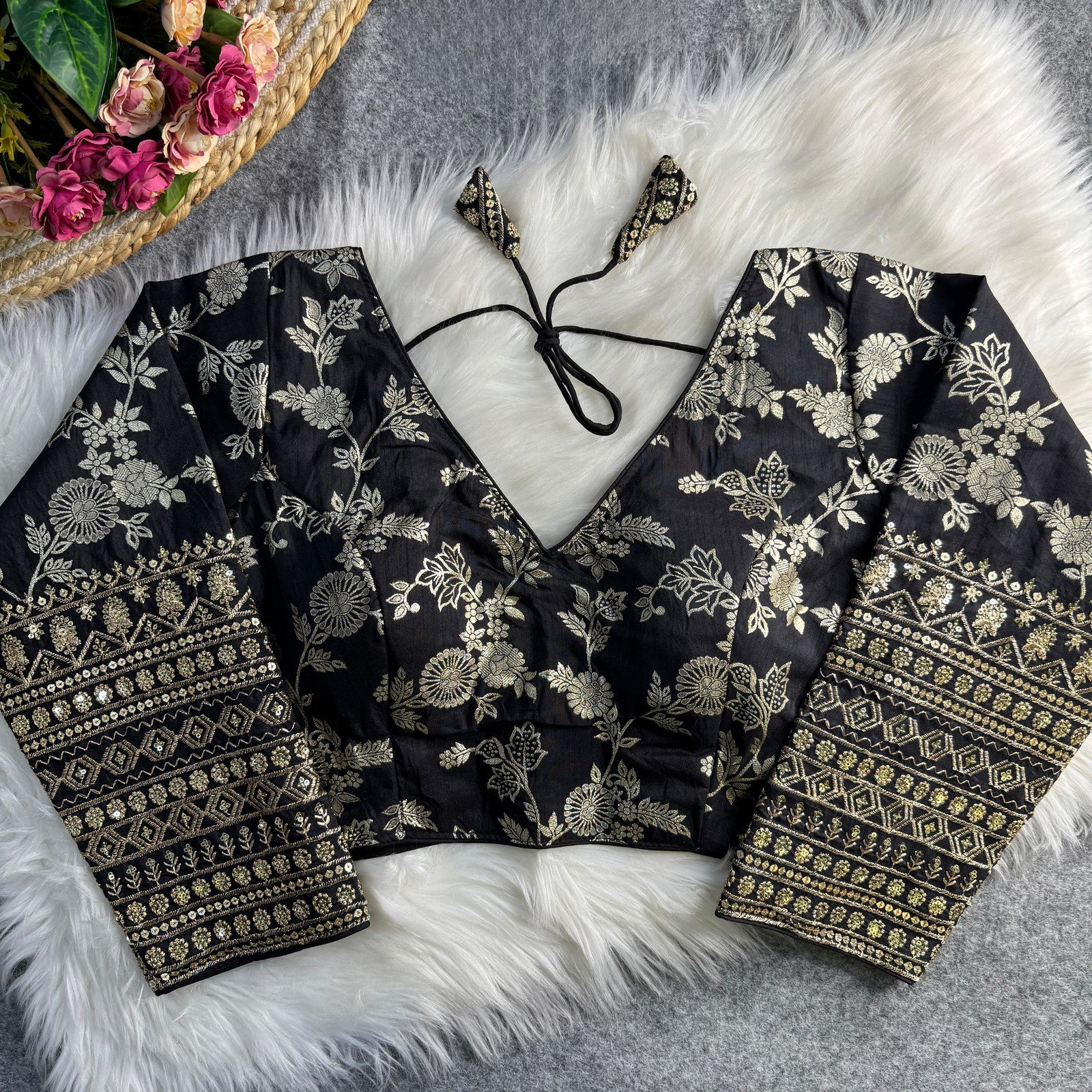 Silk Embroidered Work Blouse