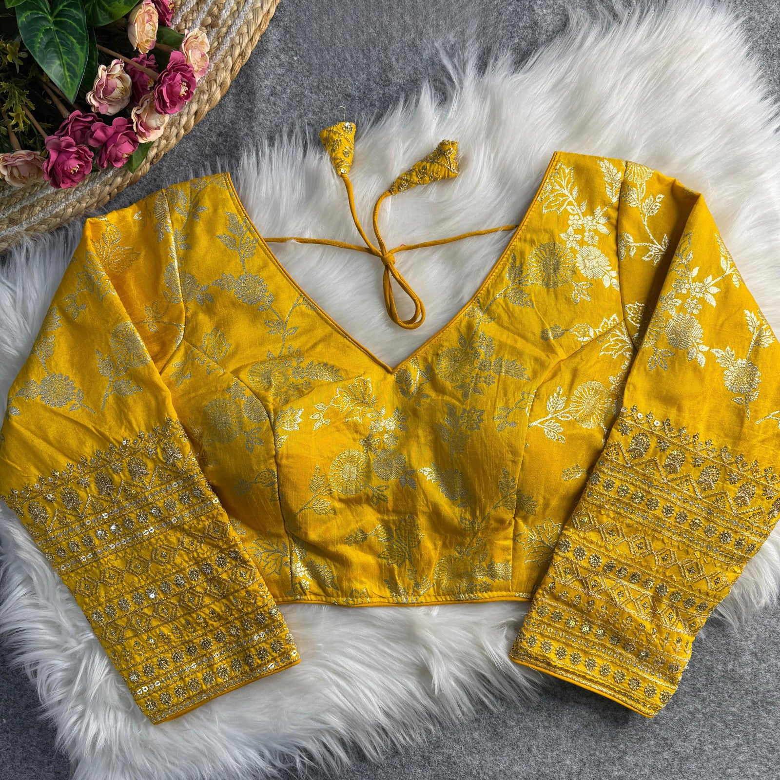 Silk Embroidered Work Blouse