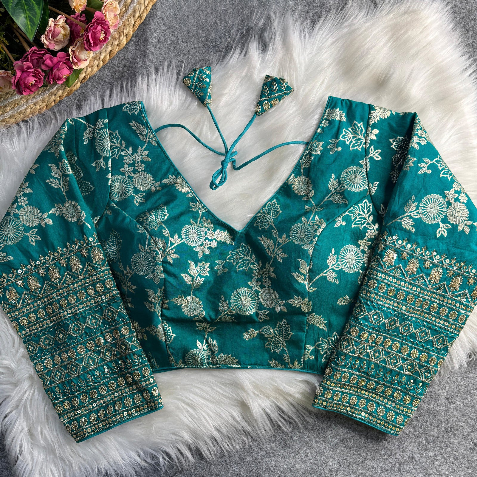 Silk Embroidered Work Blouse