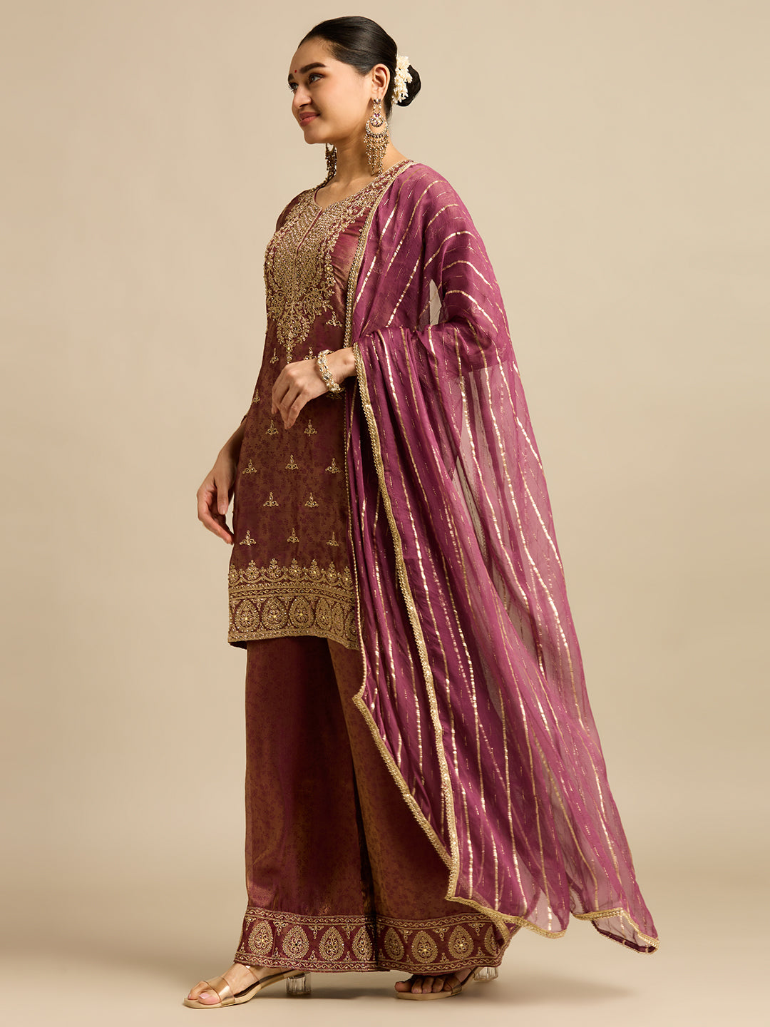 Ronisha Silk Palazzo Suit