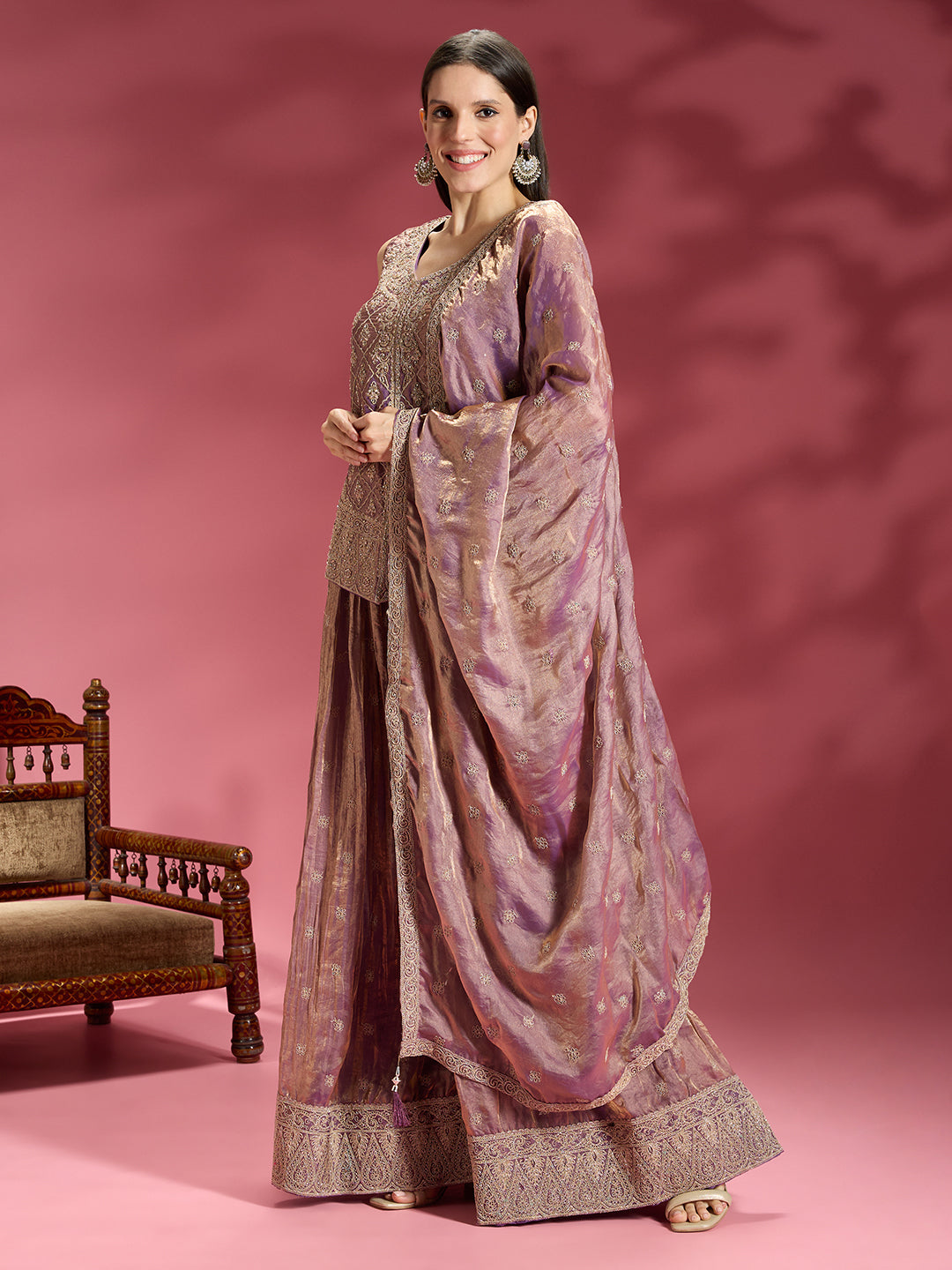 Akshra Organza Palazzo Suit