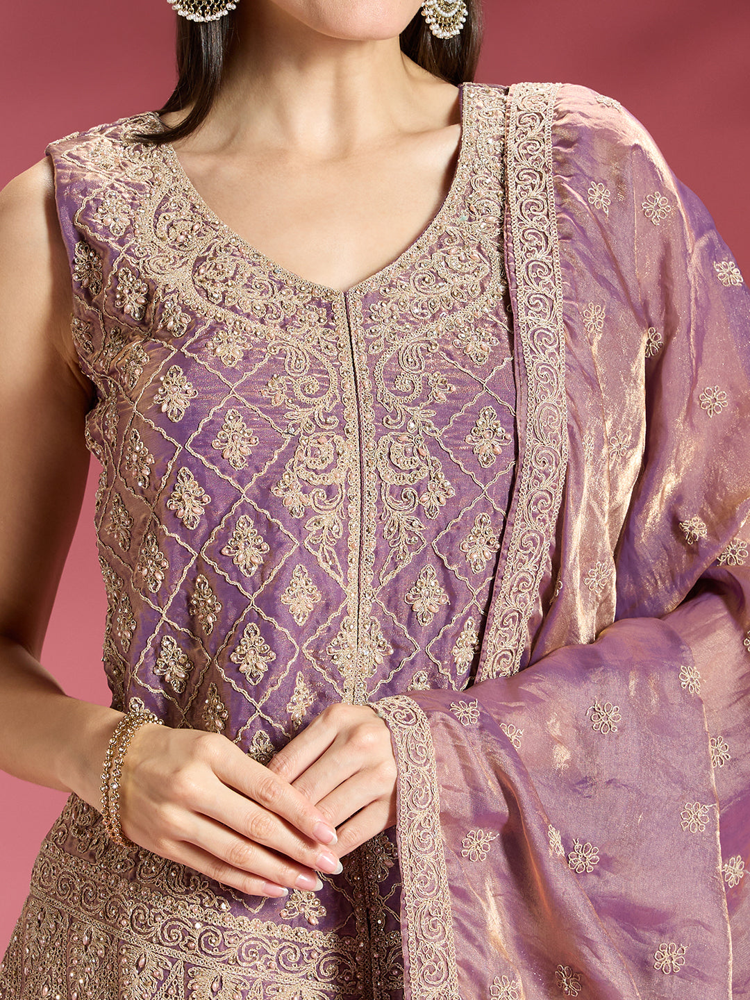 Akshra Organza Palazzo Suit