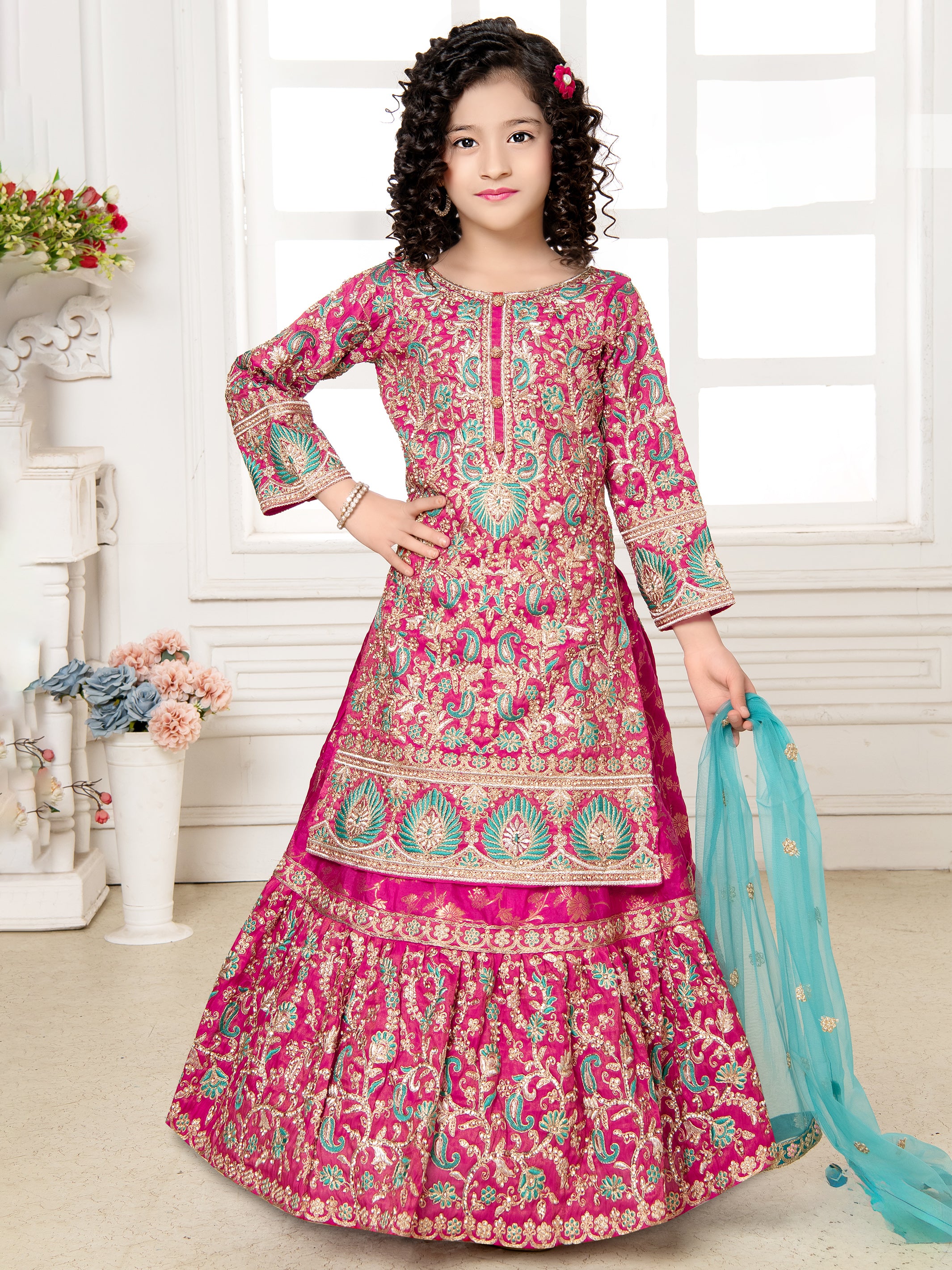 Aiza Long Top Lehenga Suit - Roop Darshan