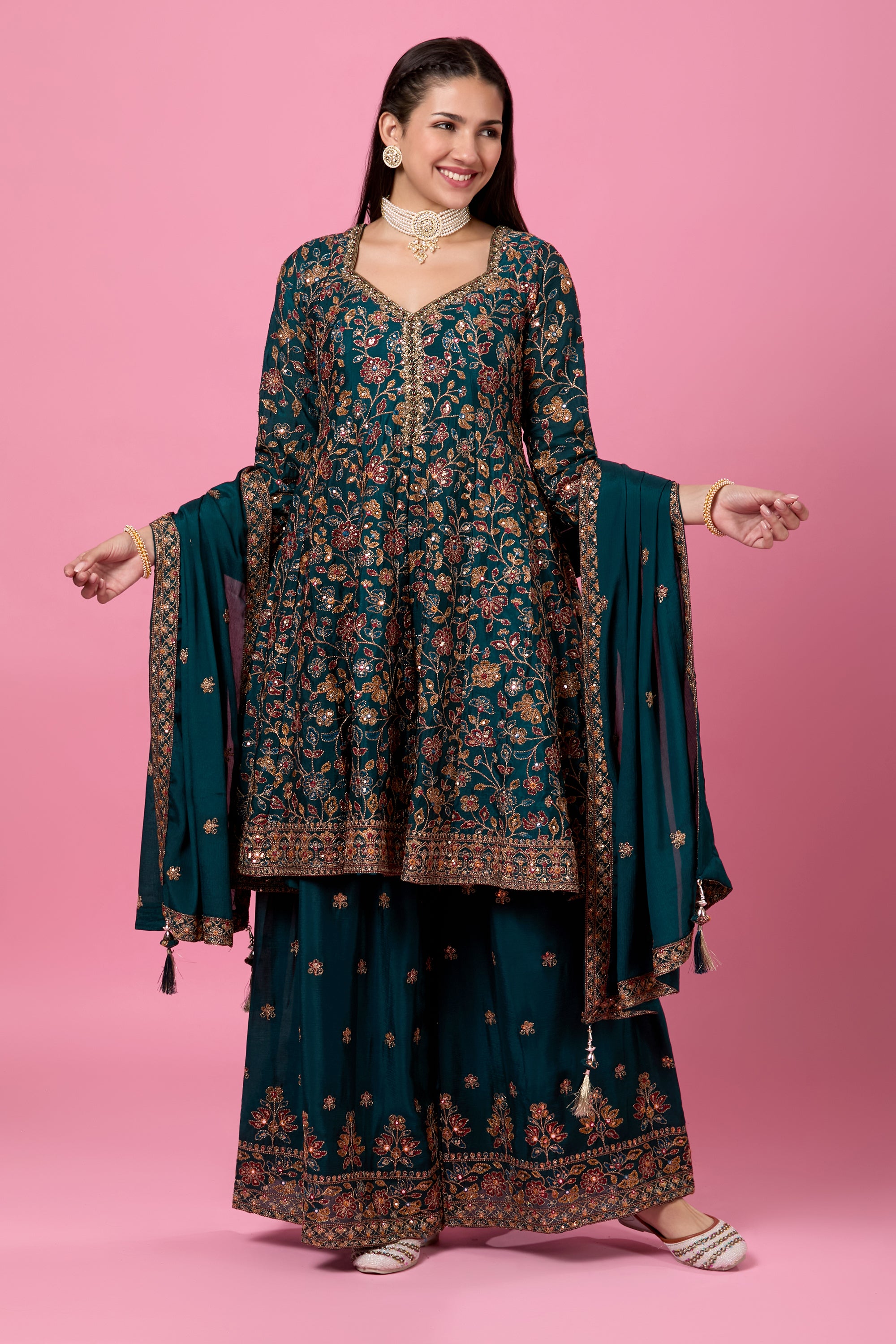 Anjali Plazzo Suit - Roop Darshan