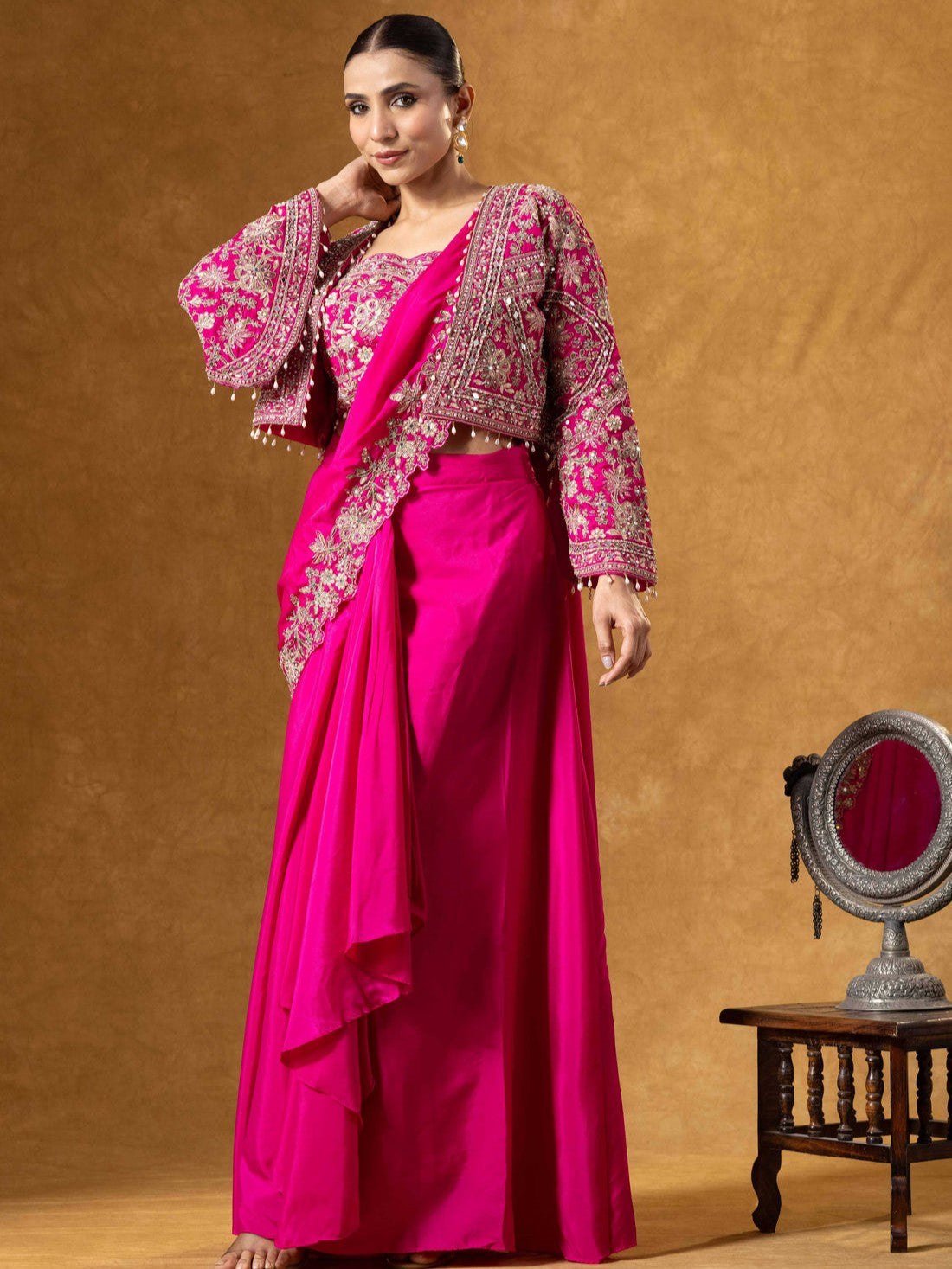 Nora Ready To Wear Choli Saree - Roop Darshan