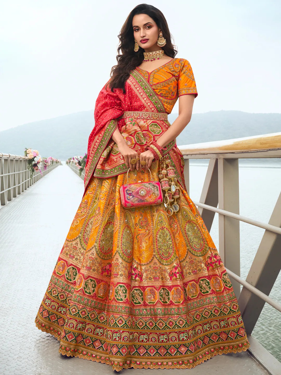 Kamari Unstitched Lehenga Choli - Roop Darshan