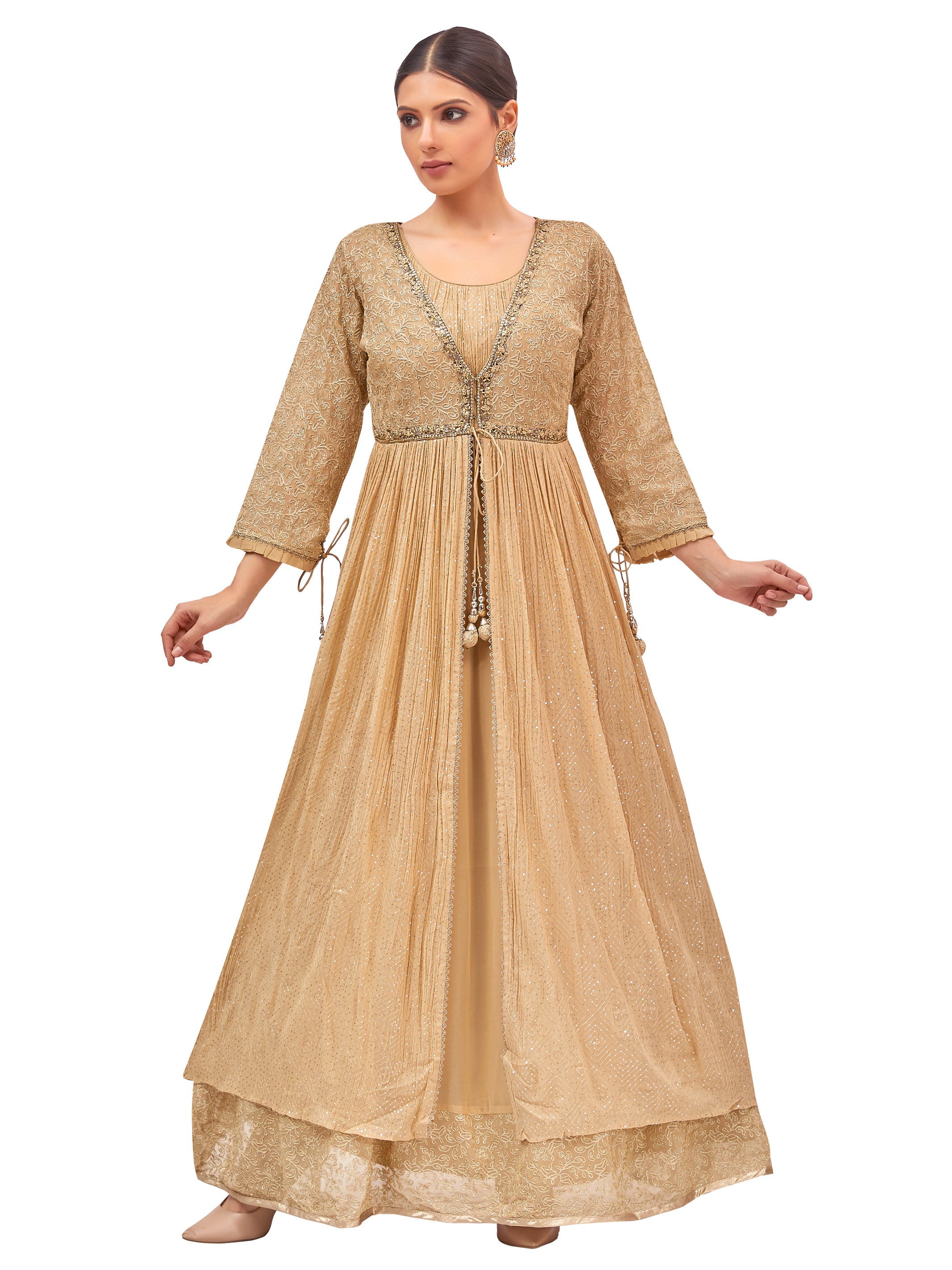 Kinny Gown With Jacket - Roop Darshan