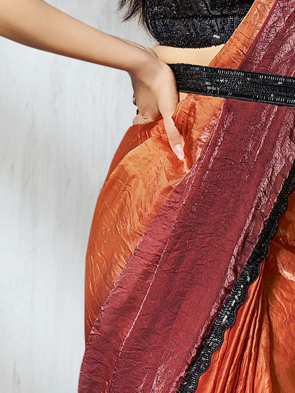 Trikona Ready To Wear Choli Saree - Roop Darshan