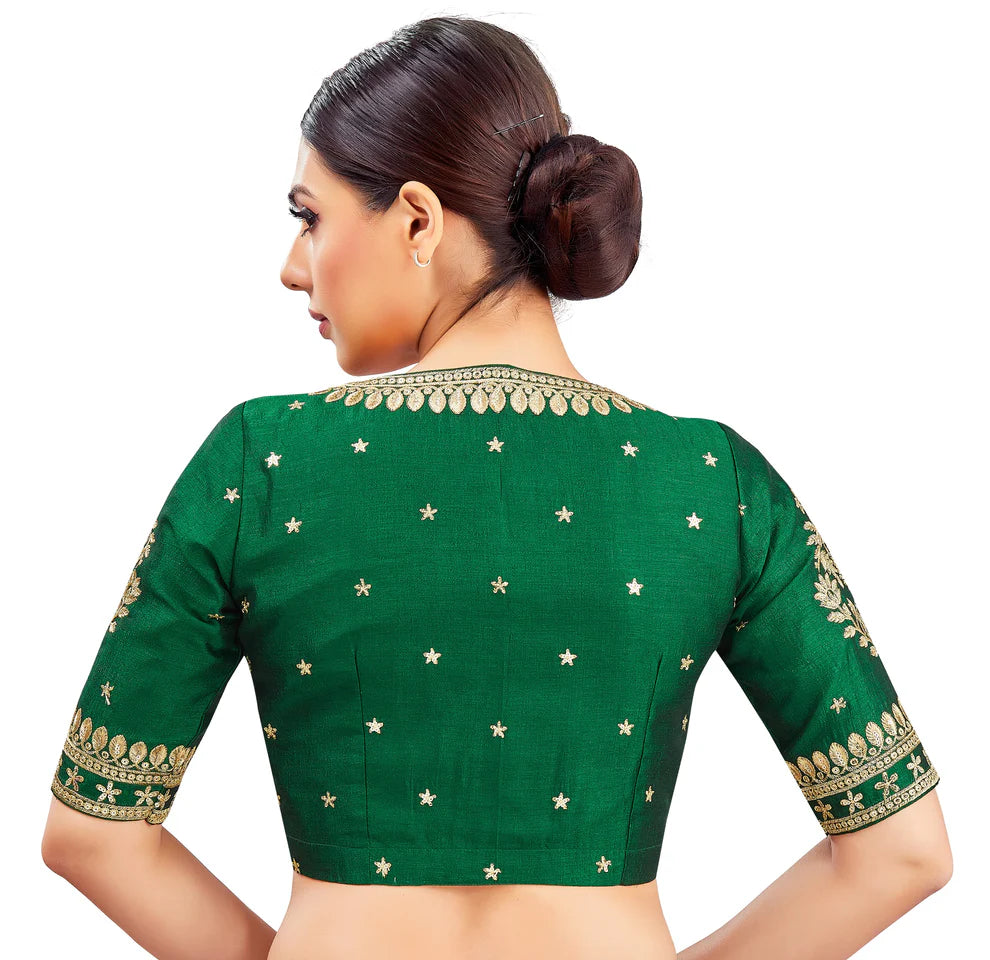 Silk Zari Tiki Work Blouse - Roop Darshan