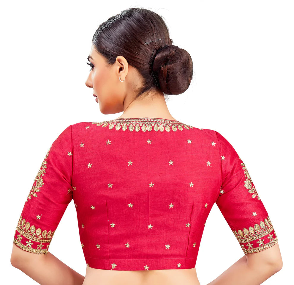 Silk Zari Tiki Work Blouse - Roop Darshan