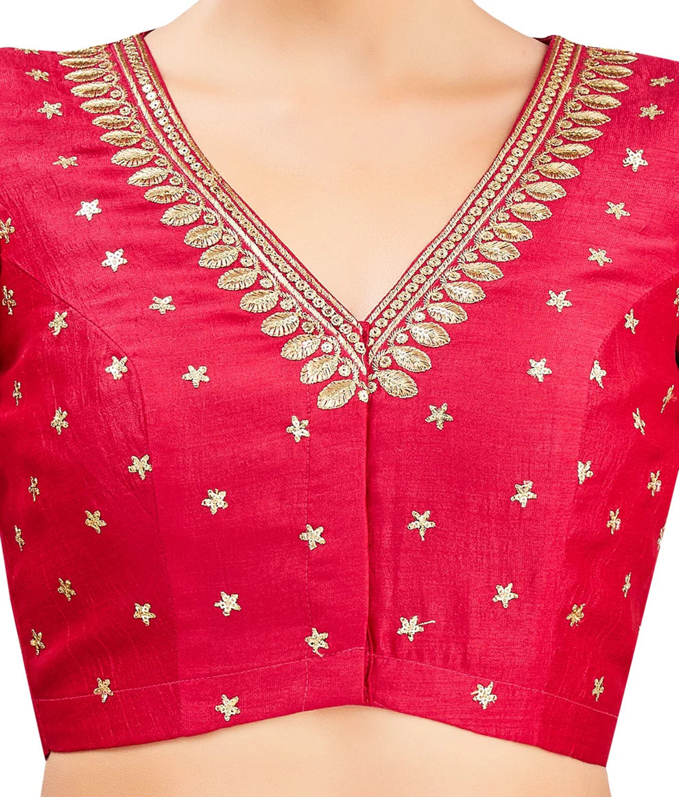 Silk Zari Tiki Work Blouse