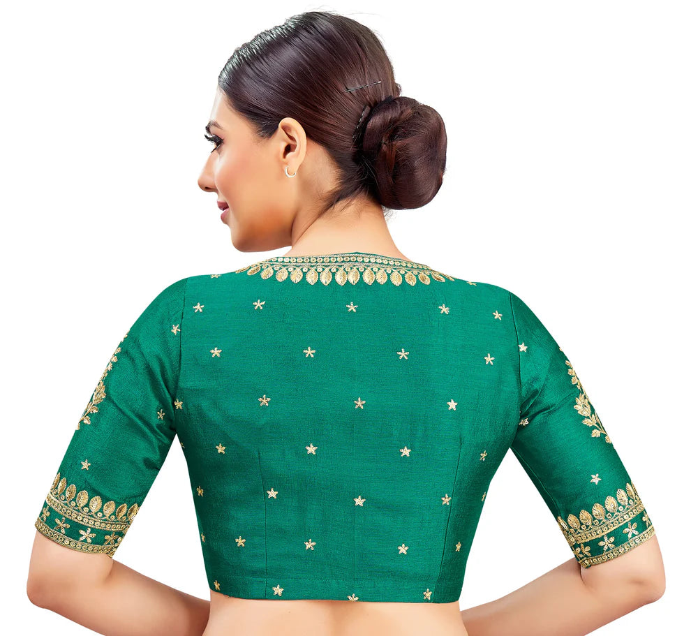 Silk Zari Tiki Work Blouse - Roop Darshan