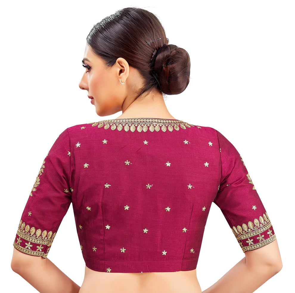 Silk Zari Tiki Work Blouse - Roop Darshan