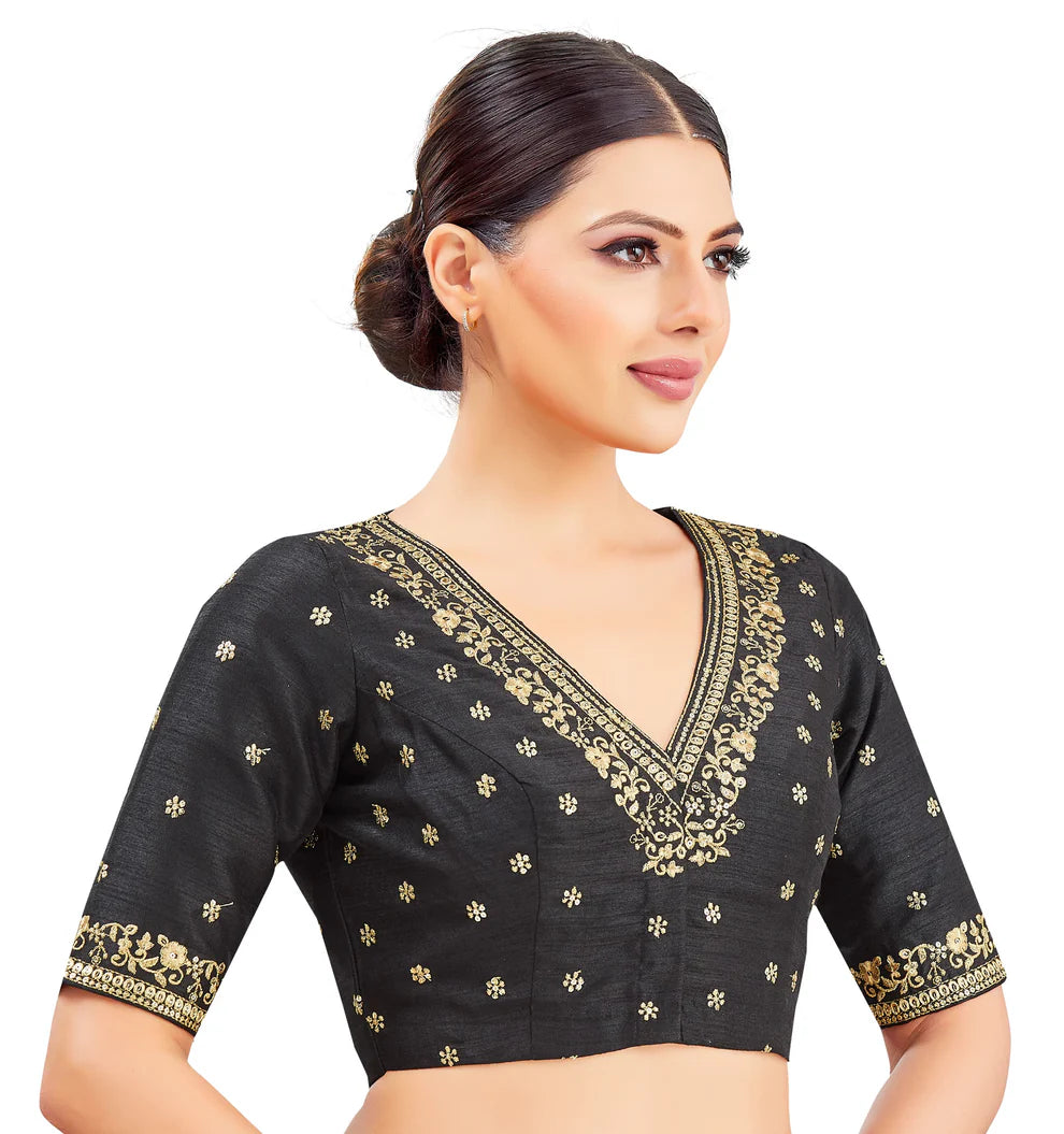 Silk Zari Tiki Work Blouse - Roop Darshan