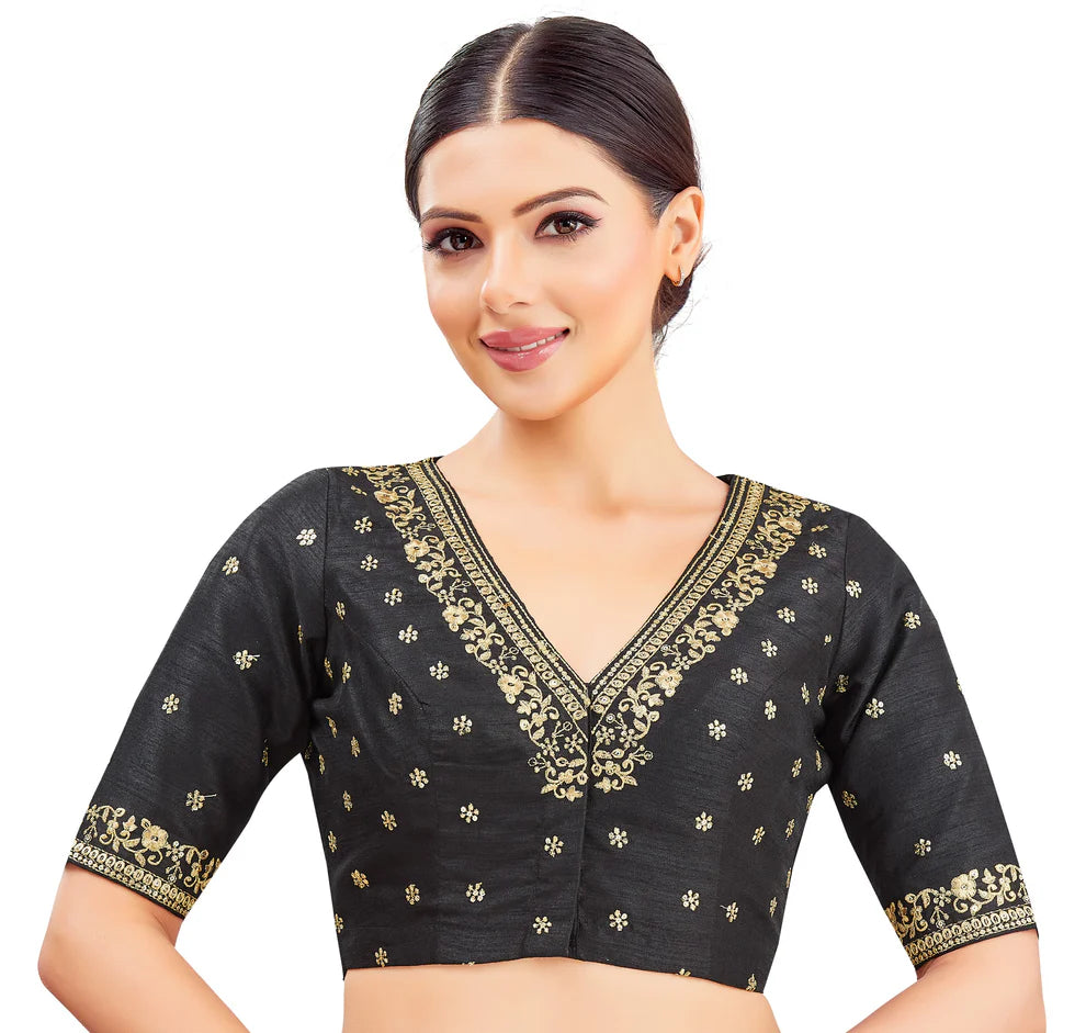 Silk Zari Tiki Work Blouse - Roop Darshan