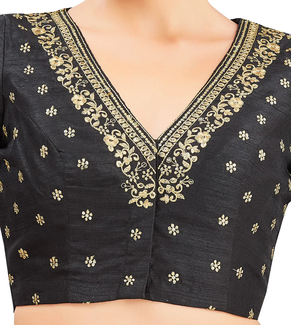 Silk Zari Tiki Work Blouse - Roop Darshan