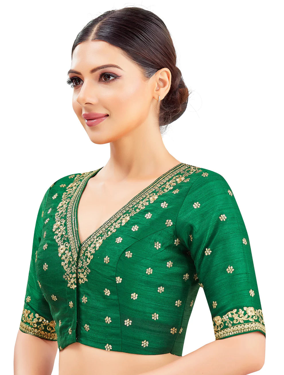 Silk Zari Tiki Work Blouse - Roop Darshan