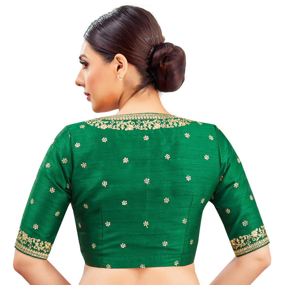 Silk Zari Tiki Work Blouse - Roop Darshan