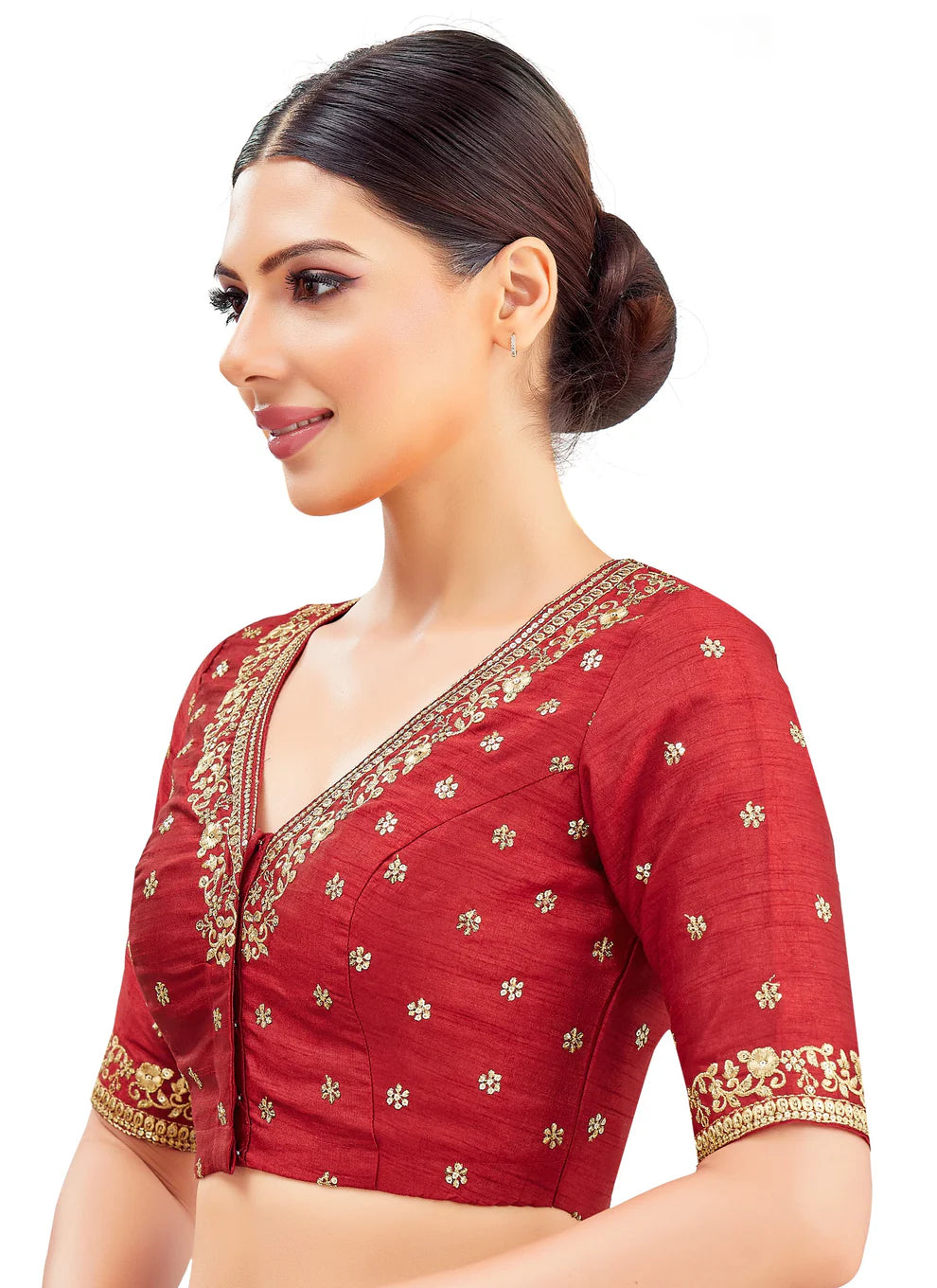 Silk Zari Tiki Work Blouse - Roop Darshan