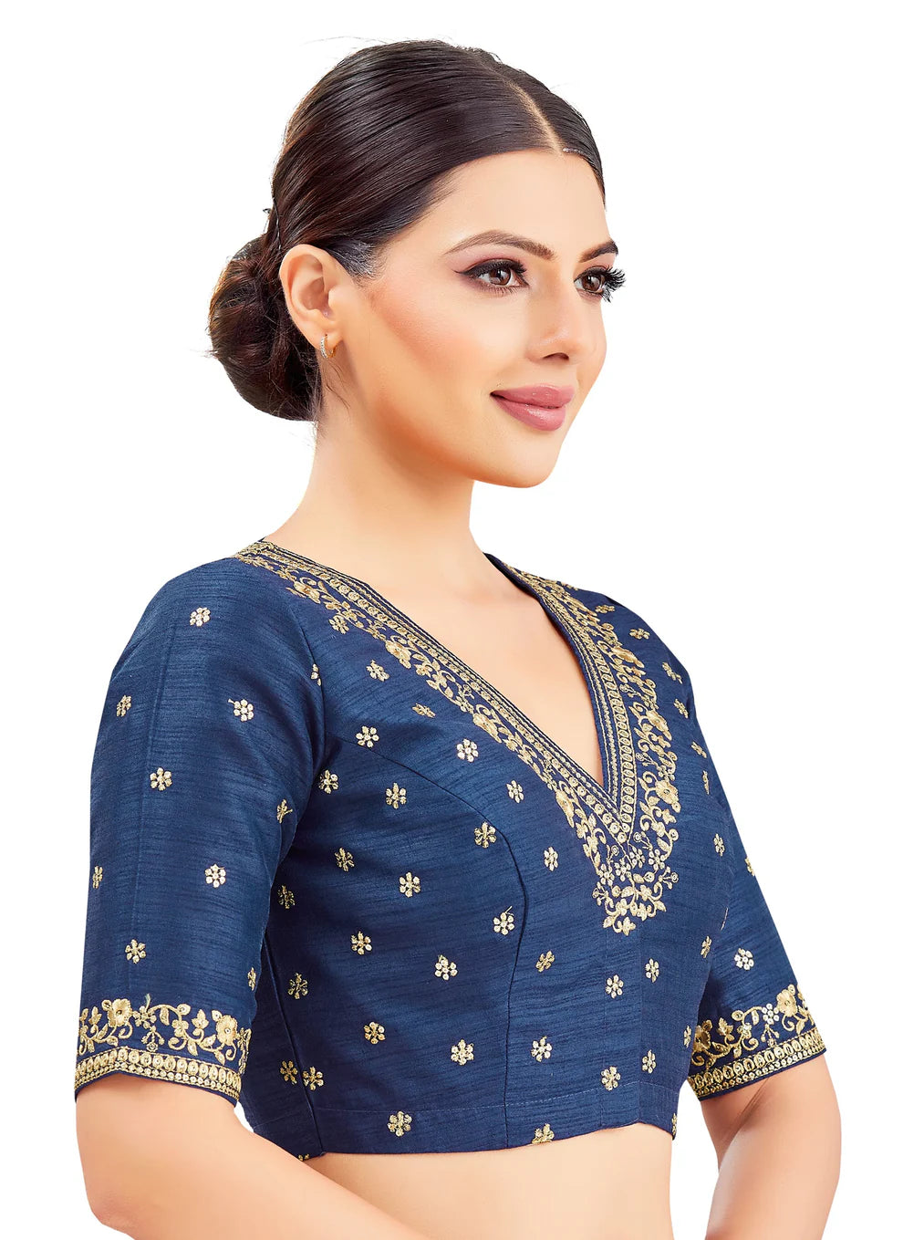 Silk Zari Tiki Work Blouse - Roop Darshan
