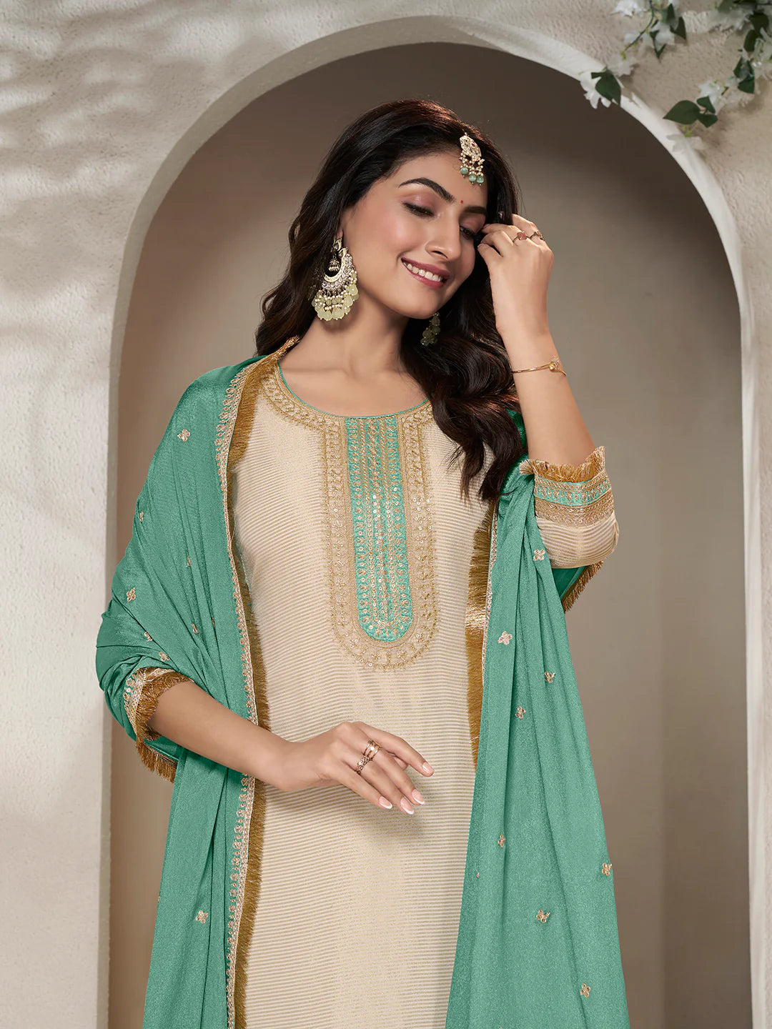 Falguni Straight Kamiz & Pant - Roop Darshan