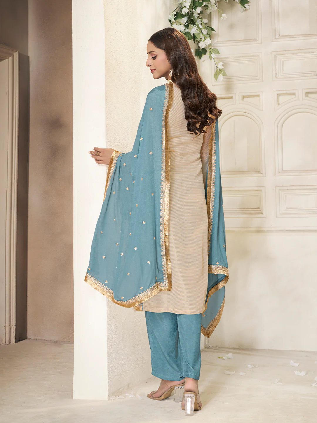 Falguni Straight Kamiz & Pant - Roop Darshan