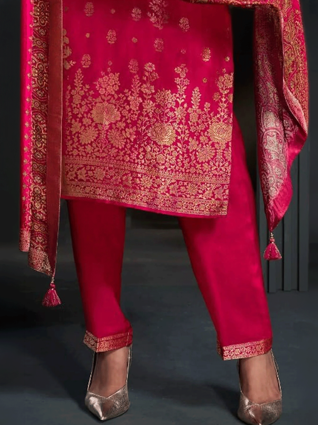 Kesar Silk Straight-Cut Suit