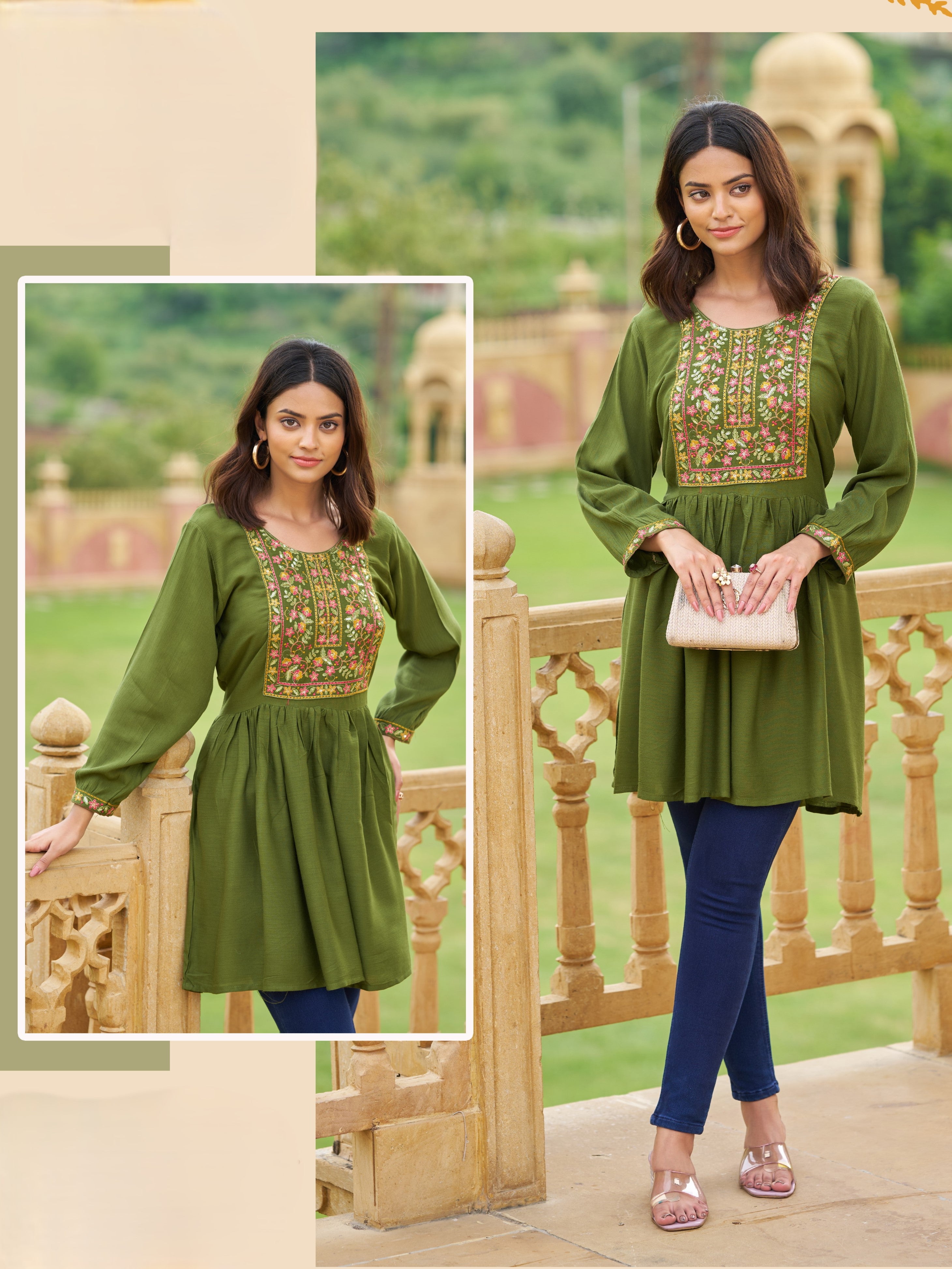 Esha Cotton Printed Short Kurti