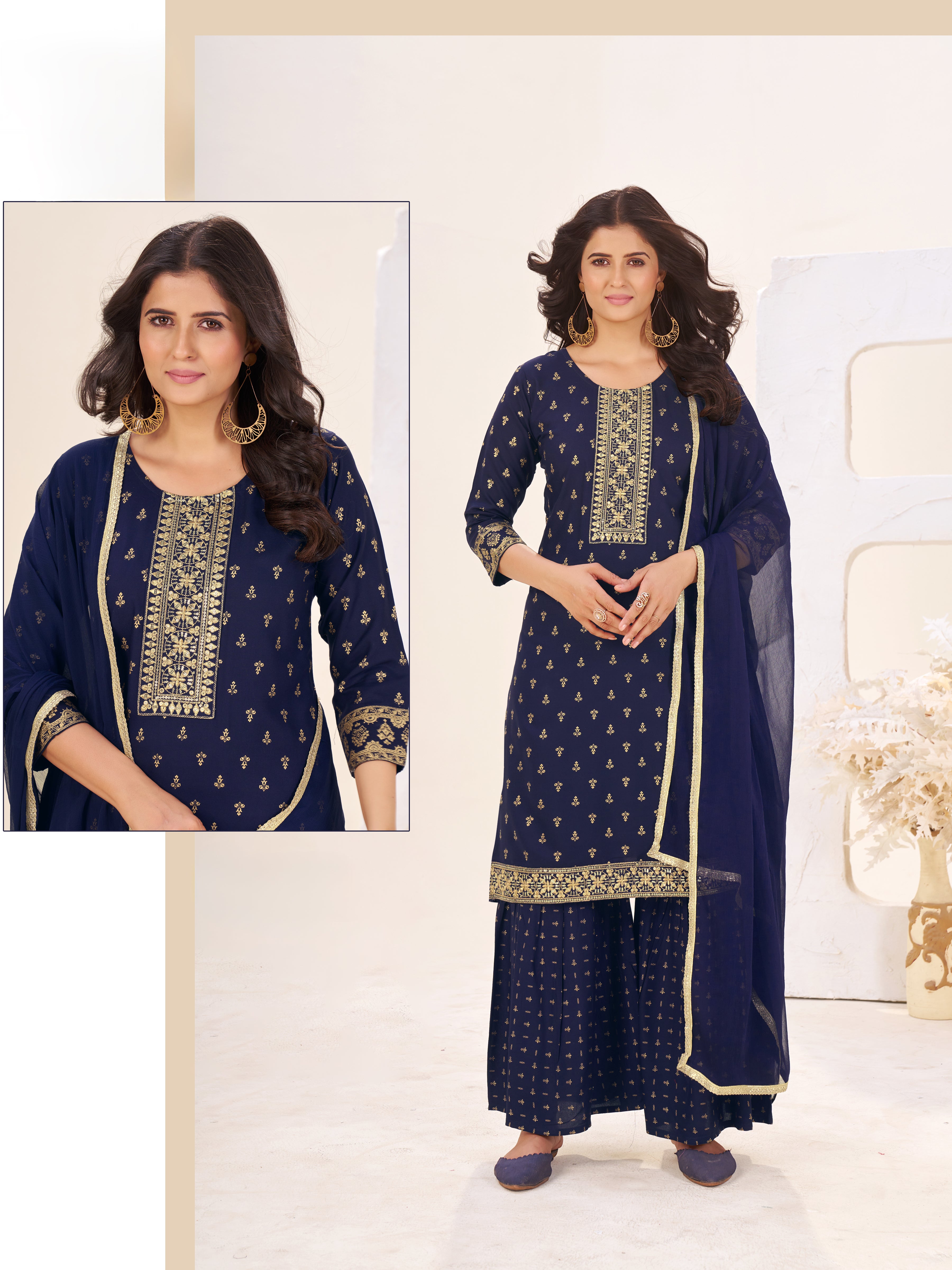 Hirva Sharara Suit - Roop Darshan
