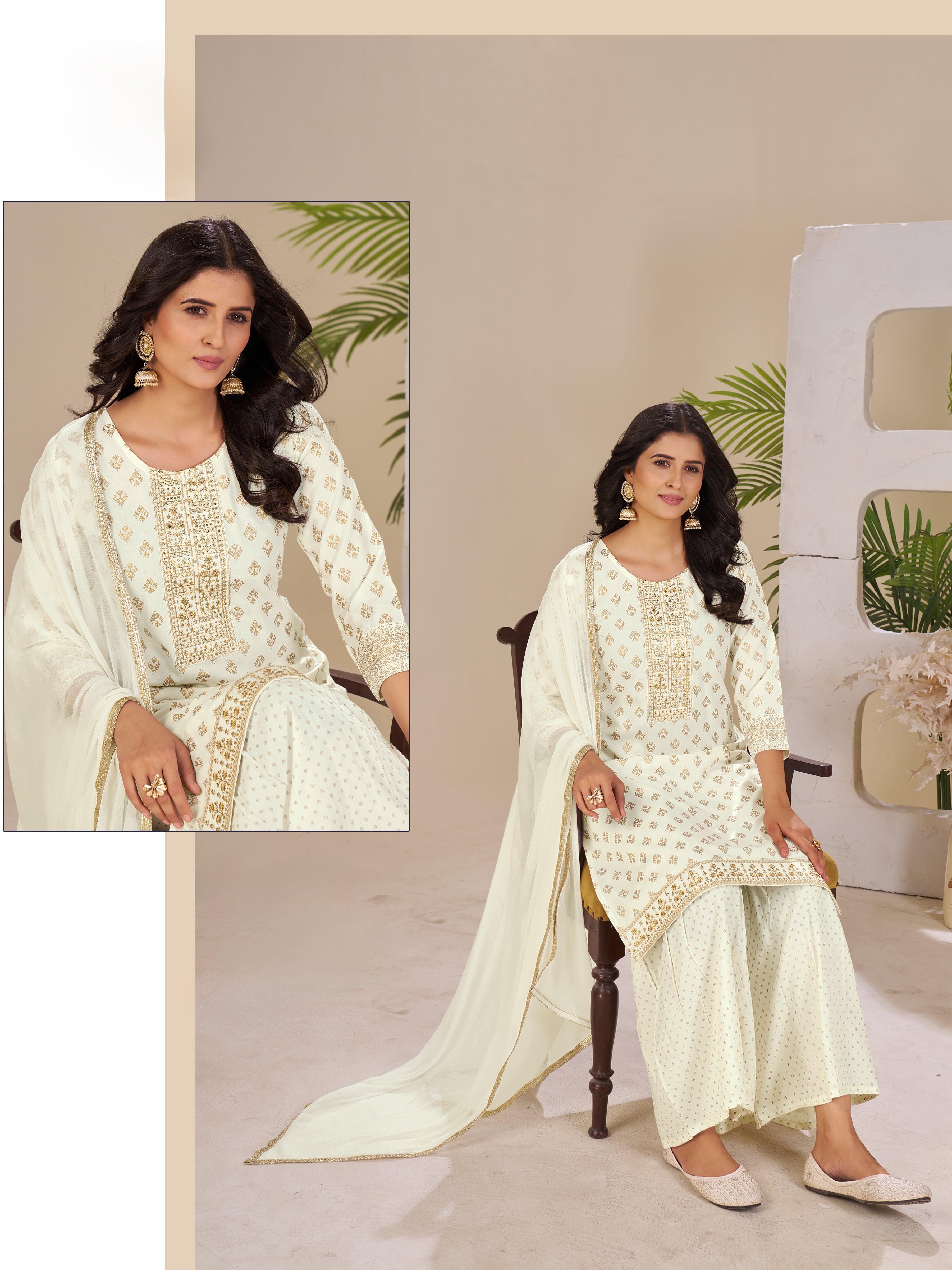 Hirva Sharara Suit - Roop Darshan