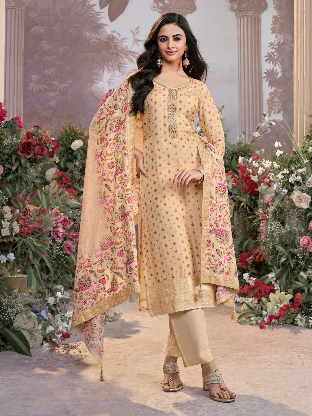 Amaira Straight Suit - Roop Darshan