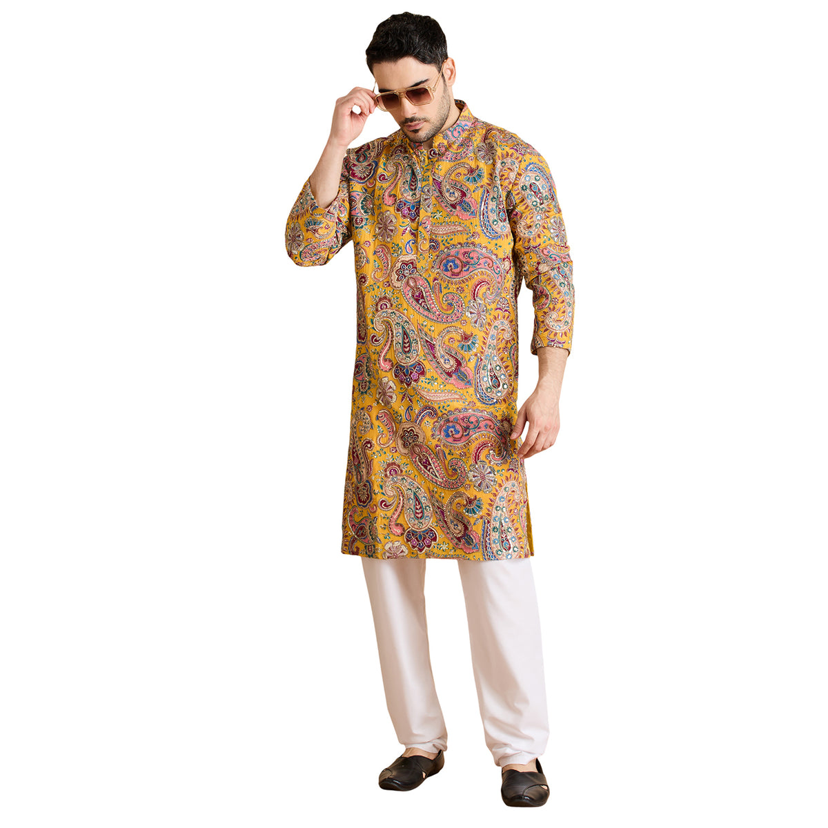 Silk Zari Kurta Set
