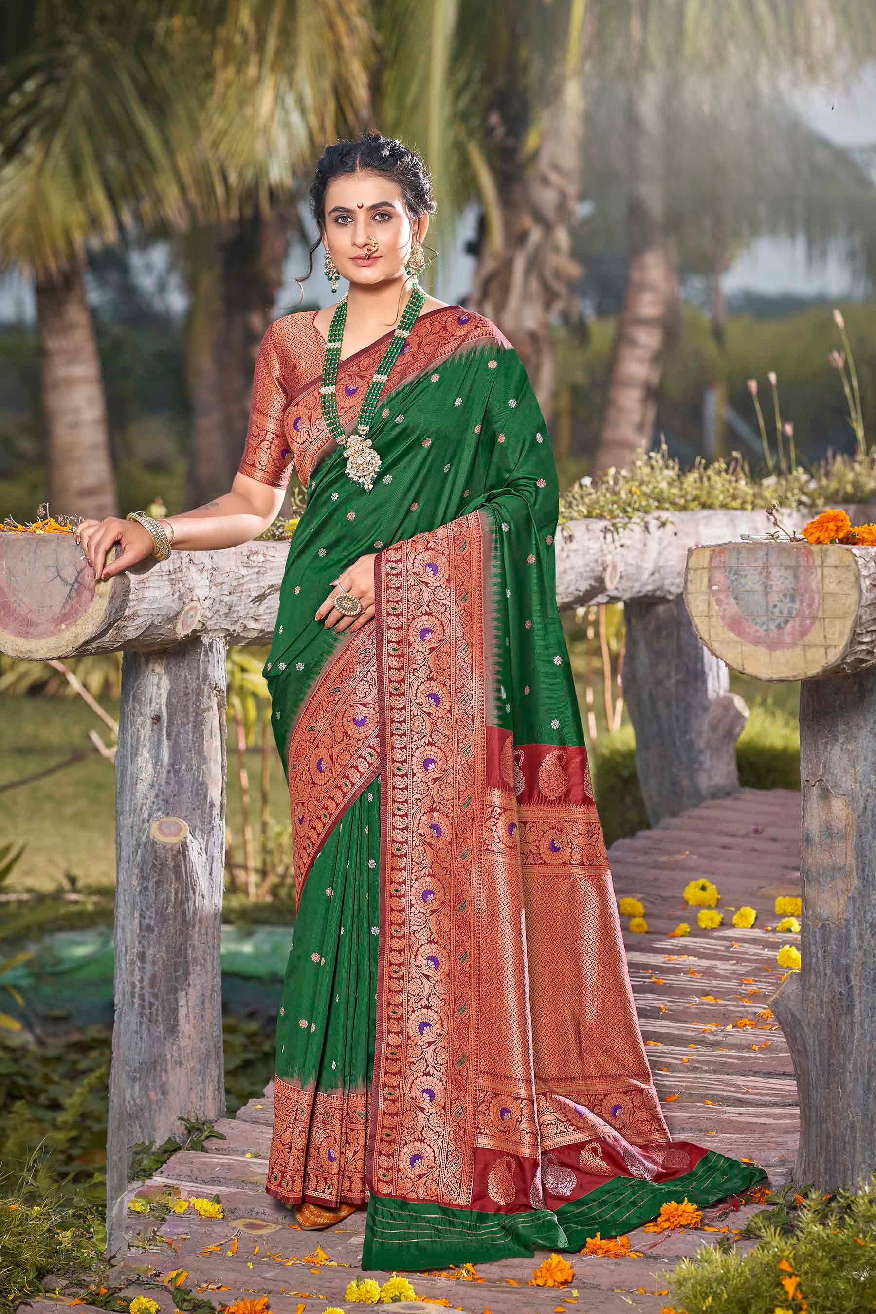 Nehal Weaving Silk Saree - Roop Darshan