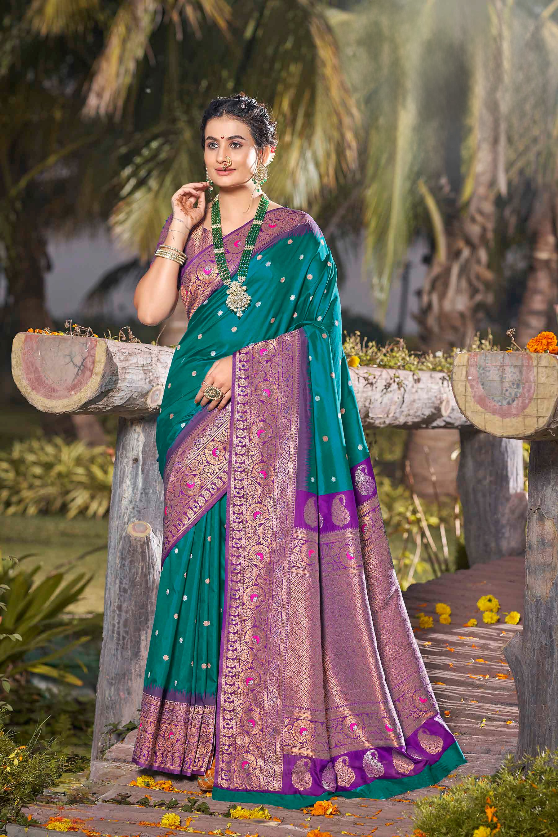 Nehal Weaving Silk Saree - Roop Darshan