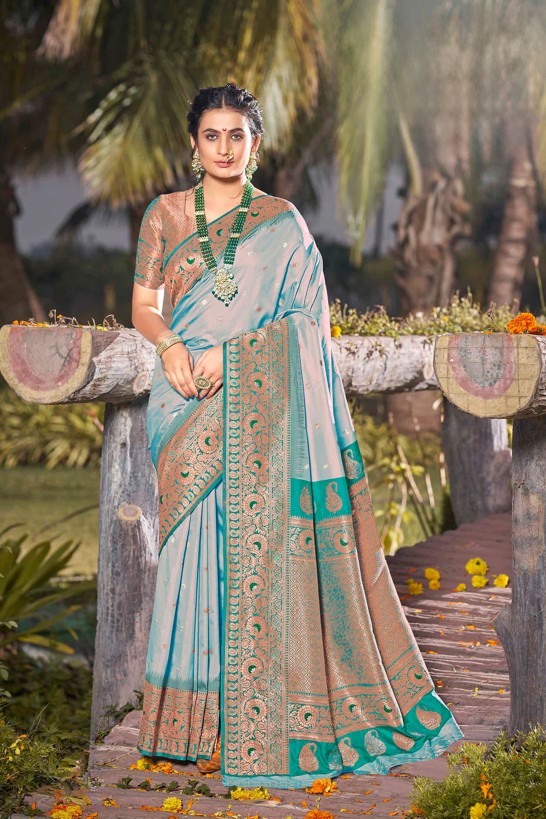Nehal Weaving Silk Saree - Roop Darshan